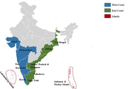 india political map 2022 with telangana